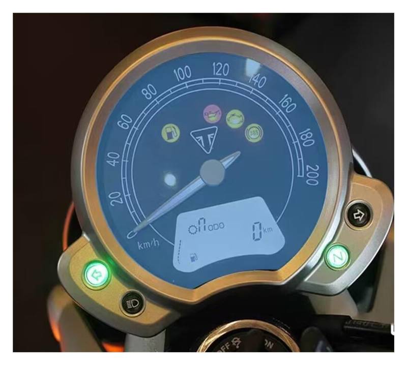 Motorrad Scratch Cluster Screen-Dashboard Schutz Instrument Film Für Triumph Für Bobber 2017 2018 2019 2020 2021 2022 2023 Armaturenbrett Displayschutzfolie(2 PCS) von WPHLYZ