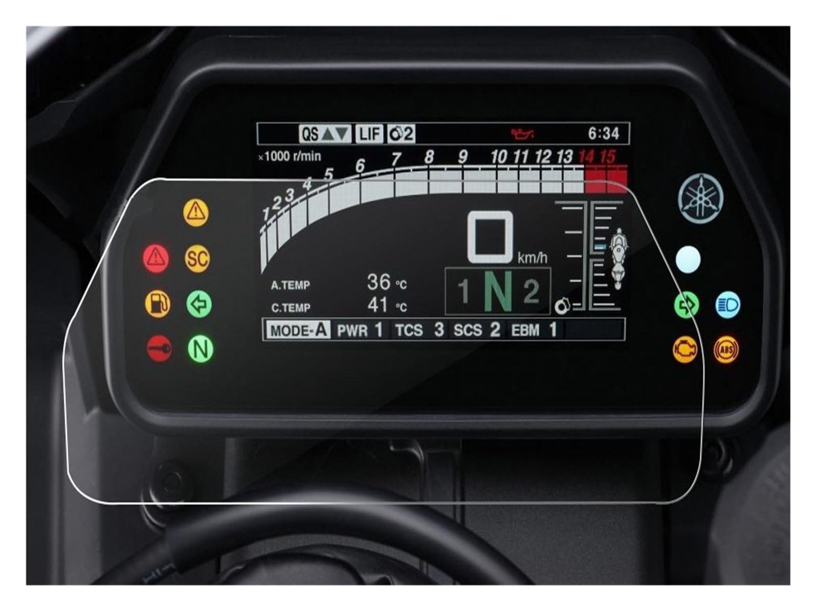 Motorrad Scratch Cluster Screen-Dashboard Schutz Instrument Film Für YZF Für R1 Für R1M 2022 2021 Armaturenbrett Displayschutzfolie(X1) von WPHLYZ