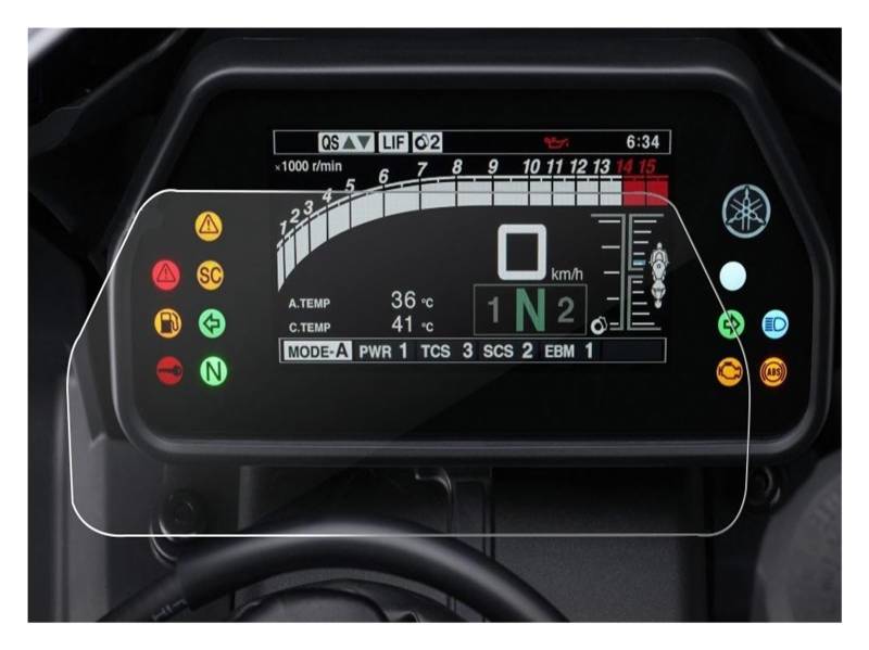 Motorrad Scratch Cluster Screen-Dashboard Schutz Instrument Film Für YZF Für R1 Für R1M 2022 2021 Armaturenbrett Displayschutzfolie(X1) von WPHLYZ