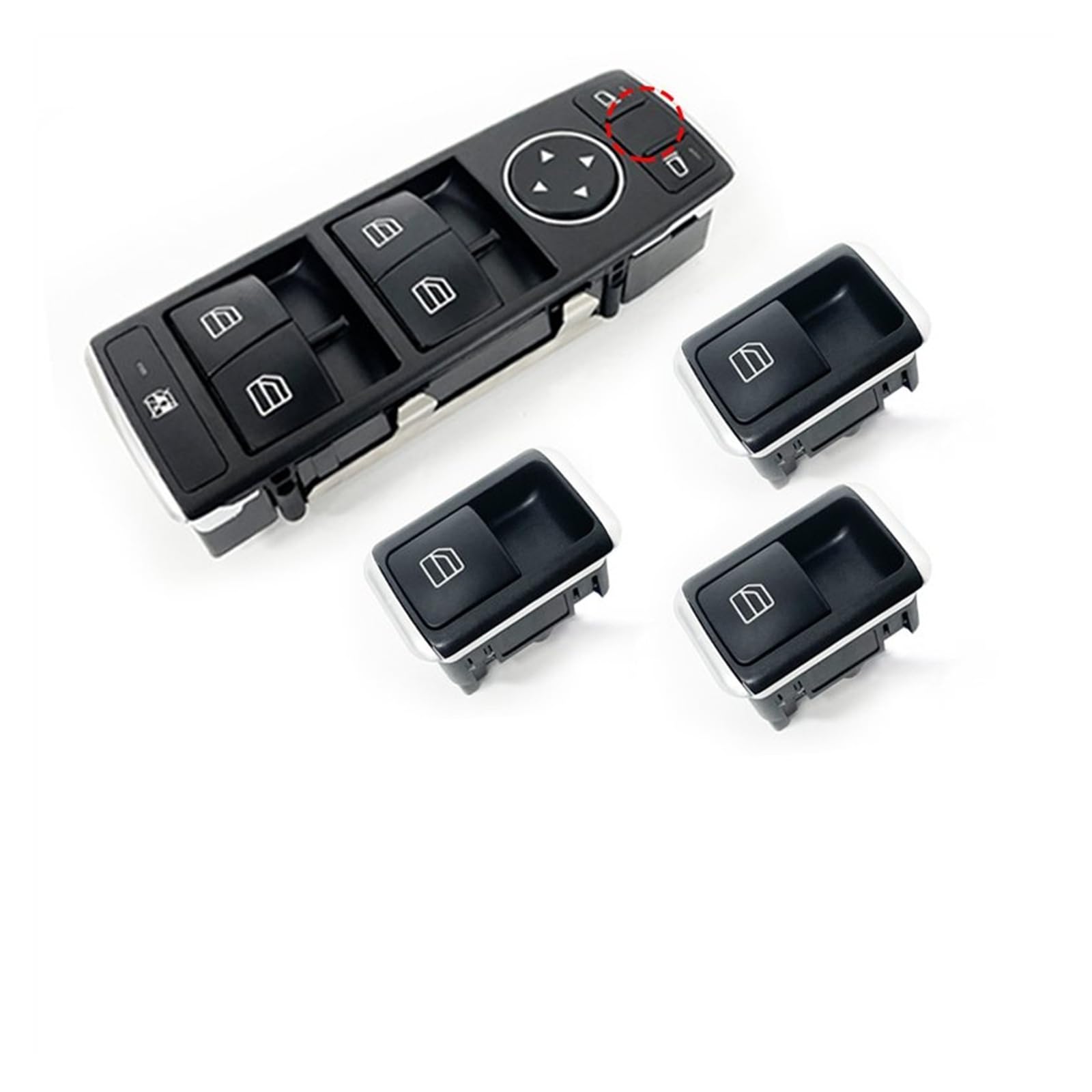 Power Fenster Control Schalter Für Benz Für W204 Für W212 Für W463 Für W166 Für X166 Für CLA Schalter Knopfkappe 2049055402 Fensterheber-Knopf(No.4) von WPHLYZ