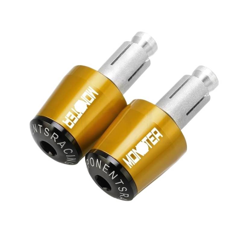 WPIGRBMD Motorrad Lenkerenden Motorräder Lenker Griffe Kappe Gewicht TeileAnti Vibration Silder Stecker Enden FÜR Duc&ati Monster 620MONSTER 695MONSTER 696MONSTER von WPIGRBMD