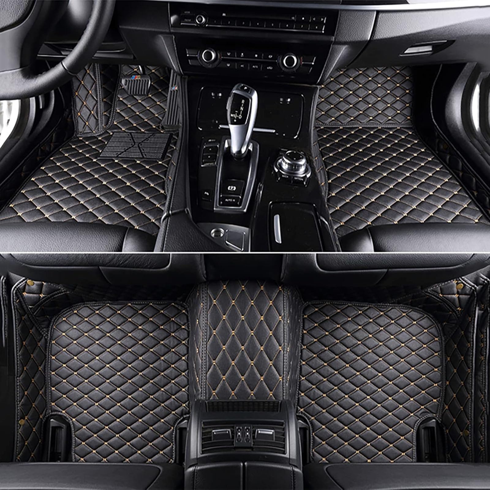 Auto Leder FußMatte FüR Renault Megane 2016-2022 4-Generation, Wasserdicht Tragen Anti rutschfest Matte Nach Maß Leder Vorne Und Hinten AutozubehöR, Black Beige Auto Leder FußMatte FüR Renault Megane 2016-2022 4-Generation, Wasserdicht Tragen Anti rutschfest Matte Nach Maß Leder Vorne Und Hinten AutozubehöR, Black Beige von WPNCIMDA