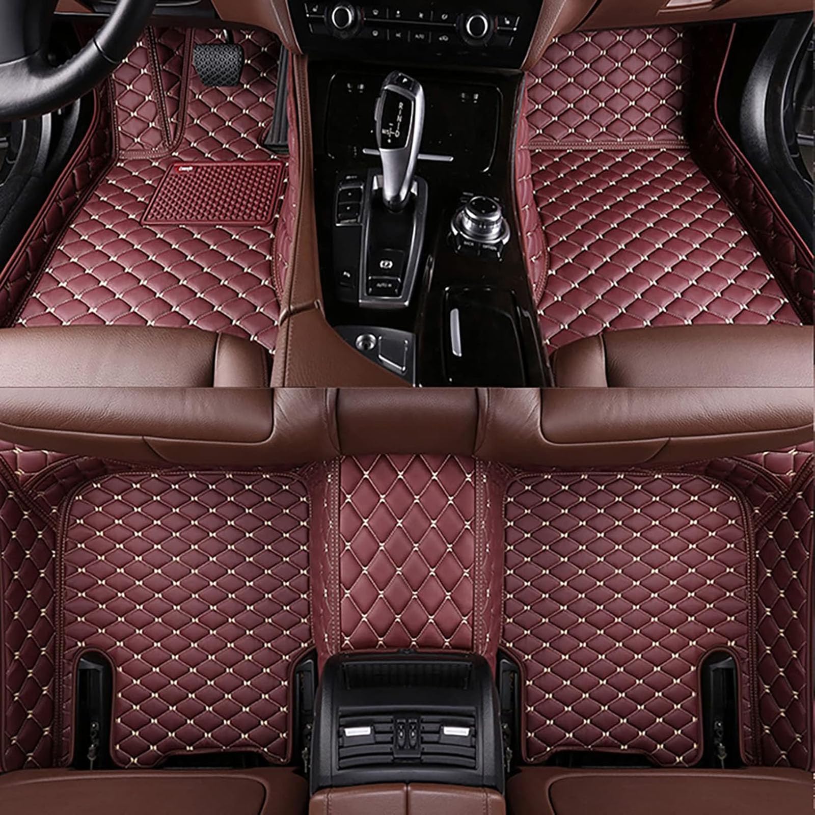 Auto Leder FußMatte FüR Renault Megane 2016-2022 4-Generation, Wasserdicht Tragen Anti rutschfest Matte Nach Maß Leder Vorne Und Hinten AutozubehöR, Wine Red Auto Leder FußMatte FüR Renault Megane 2016-2022 4-Generation, Wasserdicht Tragen Anti rutschfest Matte Nach Maß Leder Vorne Und Hinten AutozubehöR, Wine Red von WPNCIMDA