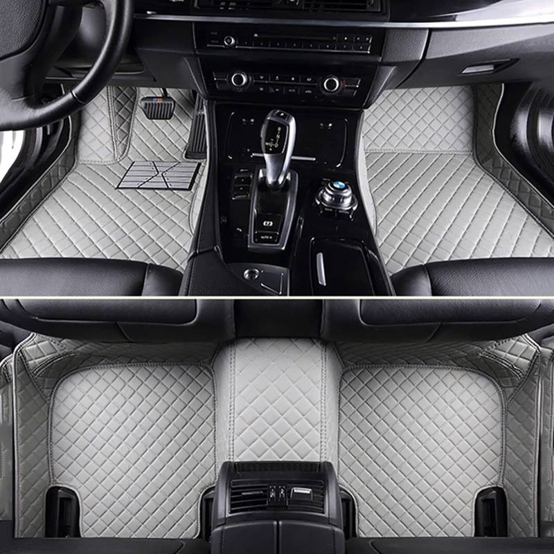 Auto Leder FußMatte FüR Volvo EX40 2025, Wasserdicht Tragen Anti rutschfest Matte Nach Maß Leder Vorne Und Hinten AutozubehöR, Grey von WPNCIMDA