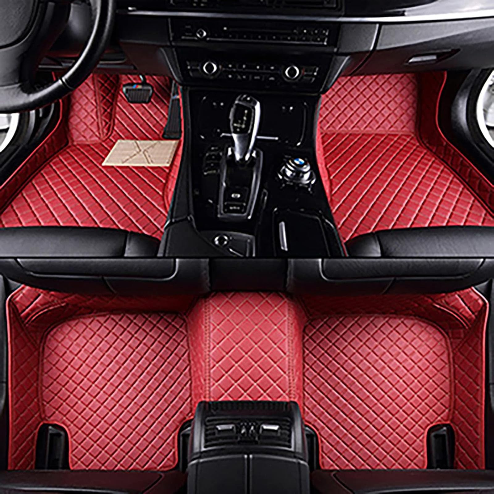 Auto Leder FußMatte FüR Volvo V90 Cross Country 2017-2022, Wasserdicht Tragen Anti rutschfest Matte Nach Maß Leder Vorne Und Hinten AutozubehöR, Red Auto Leder FußMatte FüR Volvo V90 Cross Country 2017-2022, Wasserdicht Tragen Anti rutschfest Matte Nach Maß Leder Vorne Und Hinten AutozubehöR, Red von WPNCIMDA