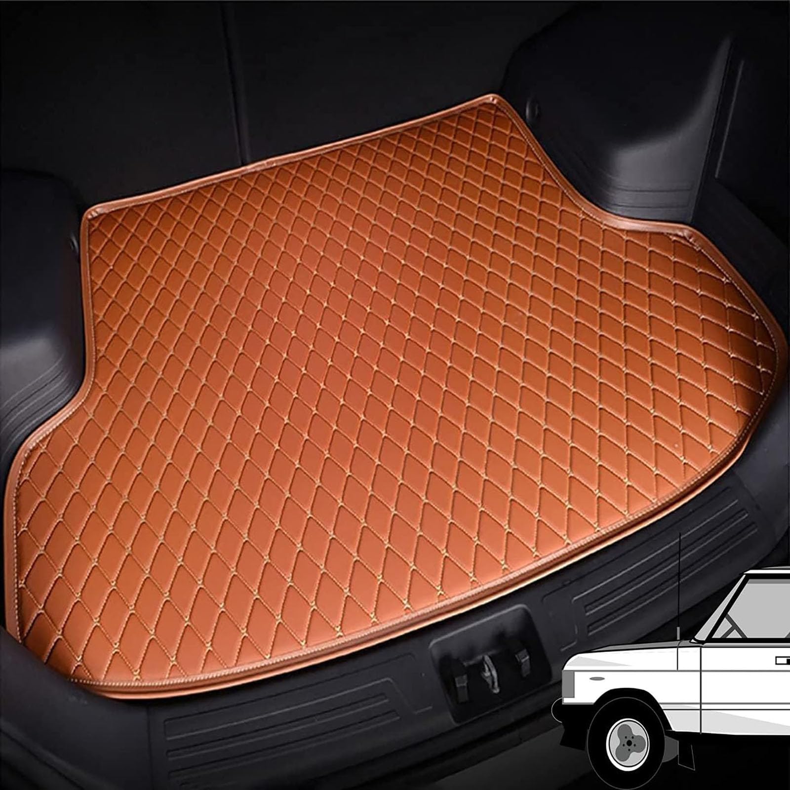 Auto Leder Kofferraummatten FüR Dacia Sandero Stepway 3.GEN 2.Gen 2021 2022 2023 2024, Kofferraum Cargo Schutzmatte Kratzfest Wasserdicht ZubehöR,G/Brown Auto Leder Kofferraummatten FüR Dacia Sandero Stepway 3.GEN 2.Gen 2021 2022 2023 2024, Kofferraum Cargo Schutzmatte Kratzfest Wasserdicht ZubehöR,G/Brown von WPNCIMDA