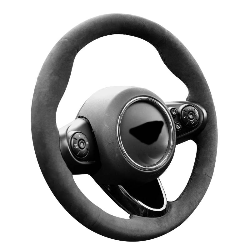 Handgenähter Alcantara-Lenkradbezug, kompatibel mit Mini Cooper/Coupe/Clubman/Countryman 2014–2023 von WQKRBMGU