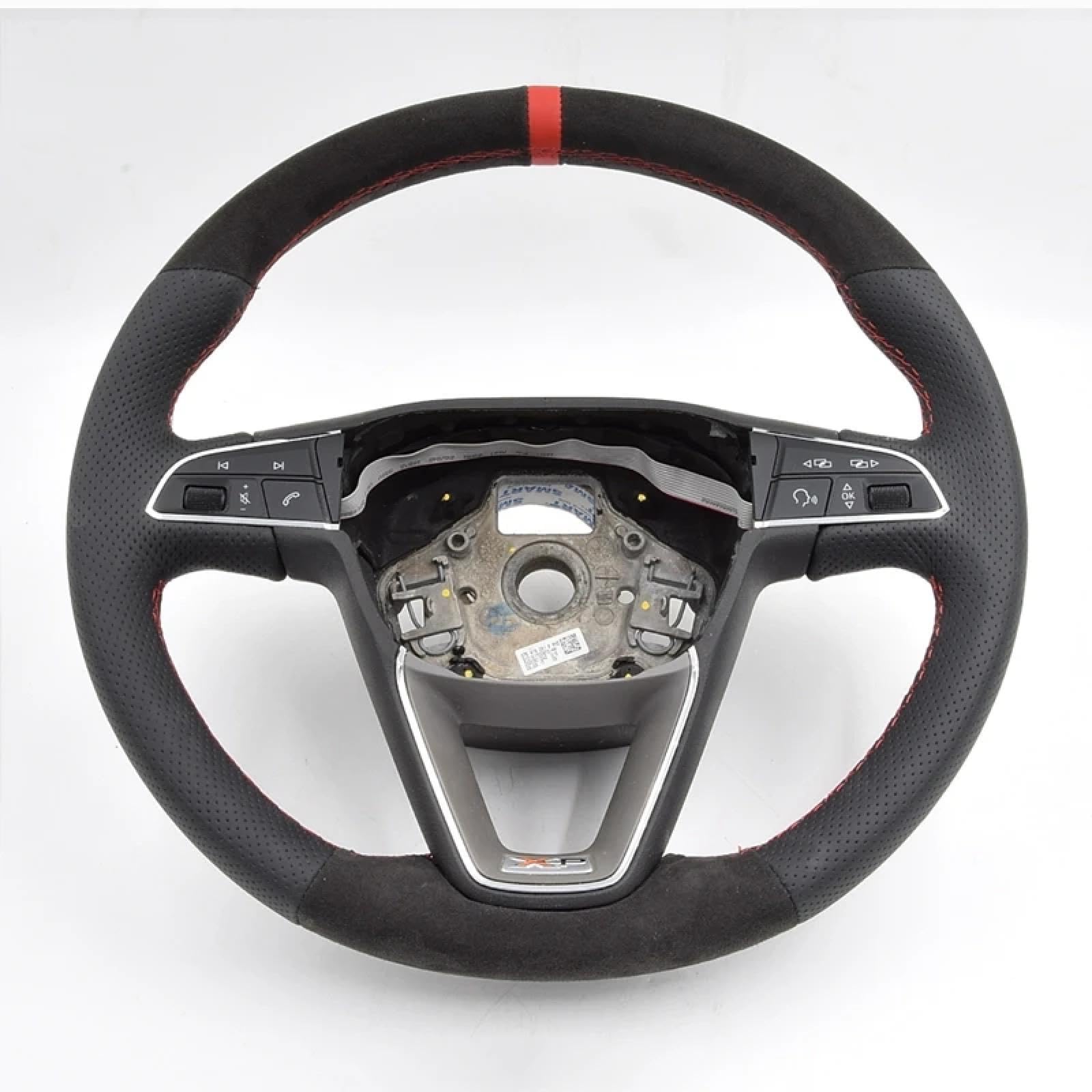 WQKRBMGU Lenkradbezug aus Veloursleder, echtes Leder, rutschfest, für Seat Leon 5F MK3 Ibiza 6J Tarraco Arona Ateca Alhambra WQKRBMGU Lenkradbezug aus Veloursleder, echtes Leder, rutschfest, für Seat Leon 5F MK3 Ibiza 6J Tarraco Arona Ateca Alhambra von WQKRBMGU