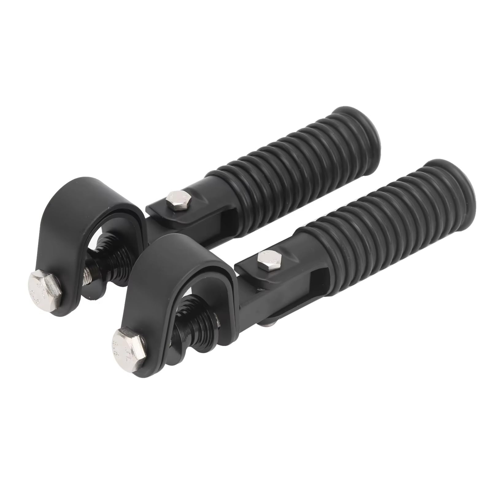WQSDFGK Fußrastenpedal 2 Stücke Universal Motorrad Schaltknauf Fußpolster Pedal Start Fußrasten Pad Moto Zubehör Für 26mm-31mm Schutzstange(Black) von WQSDFGK