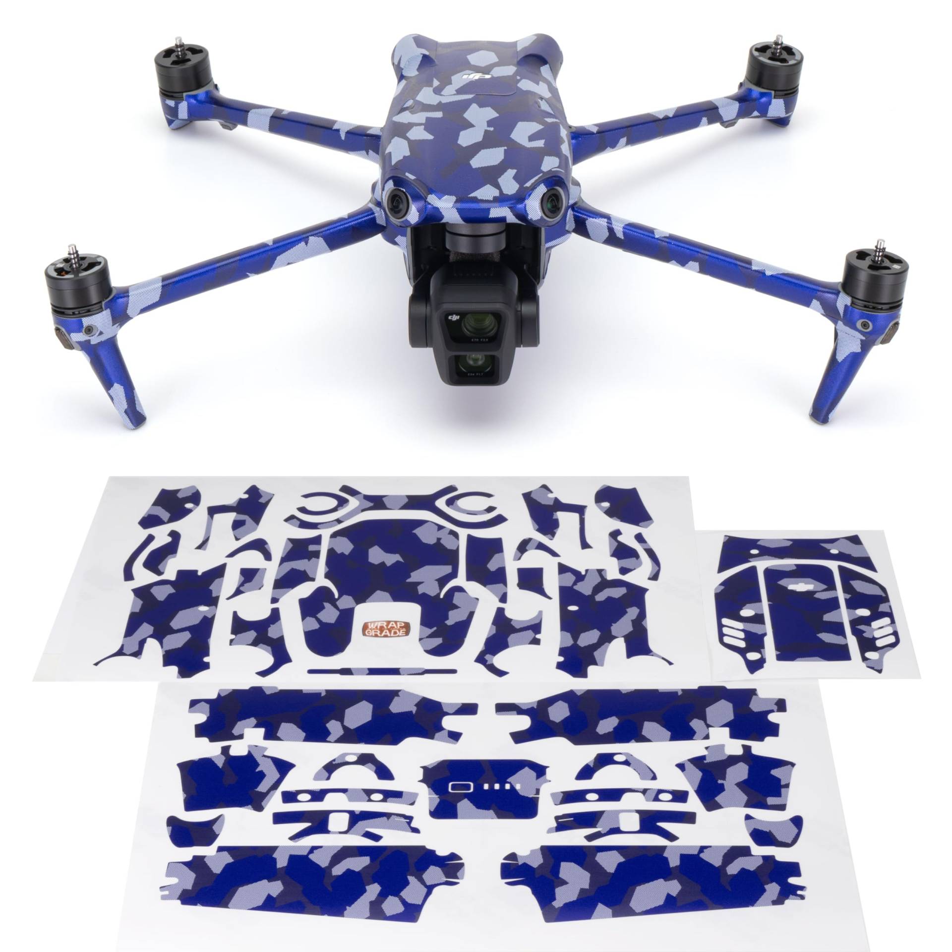 WRAPGRADE Skin Kompatibel mit DJI Air 3 (STRATOSPHERE BLUE DOT CAMO) von WRAPGRADE