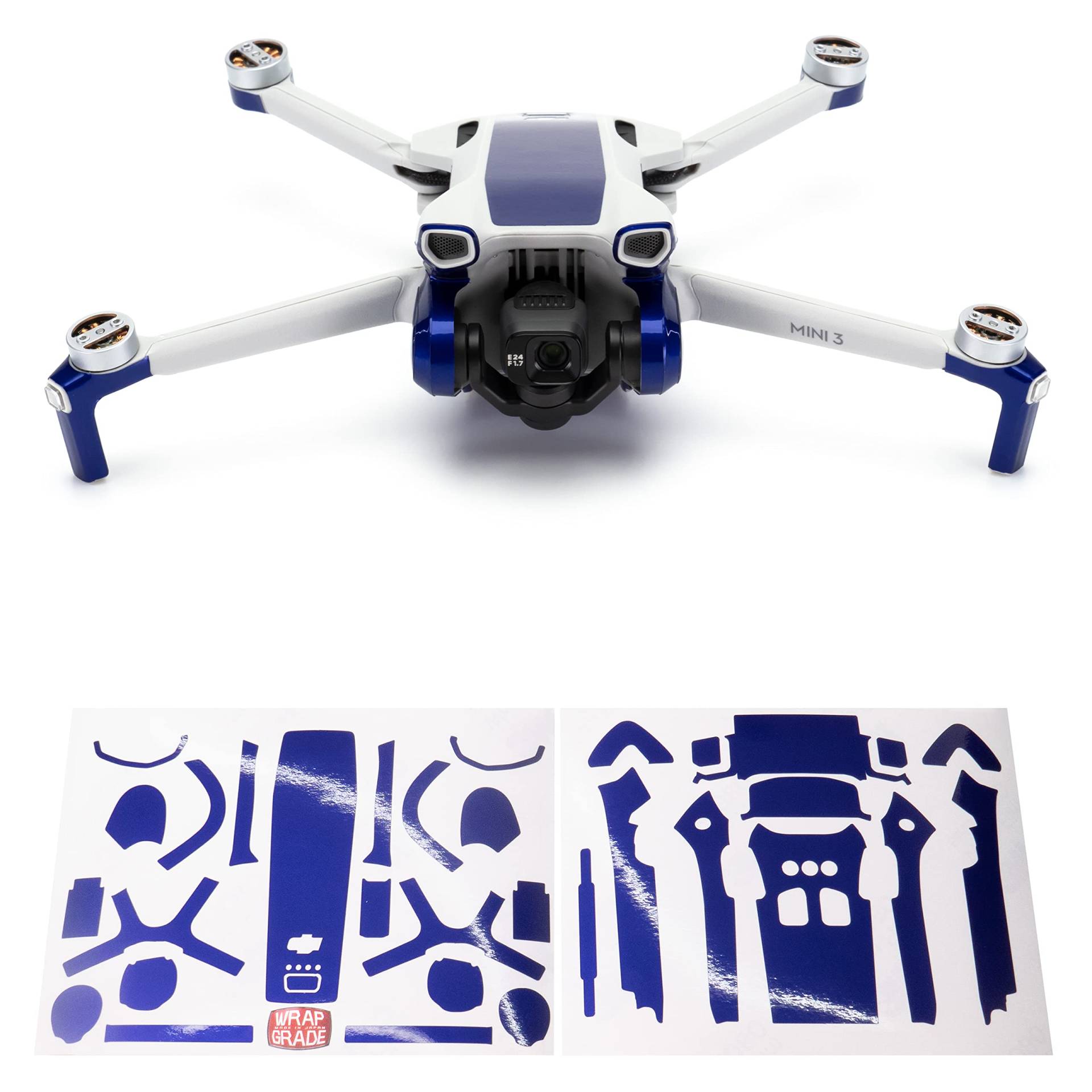 WRAPGRADE Skin Kompatibel mit DJI Mini 3 | Accent Color (STRATOSPHERE BLUE) von WRAPGRADE