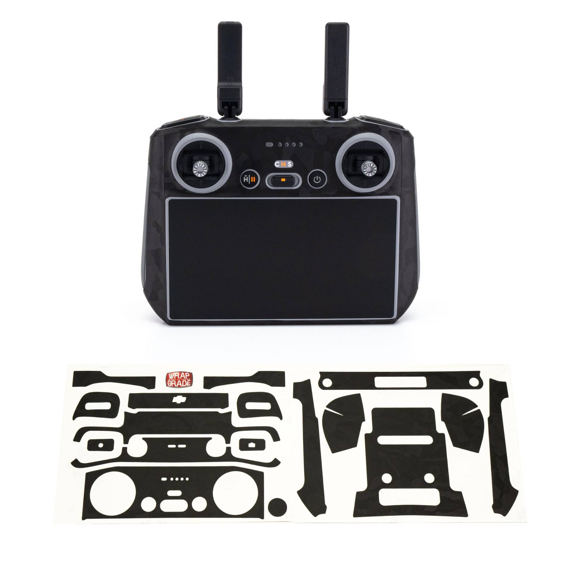 WRAPGRADE Skin Kompatibel mit DJI RC 2 (BLACK BUMPY CAMO) von WRAPGRADE