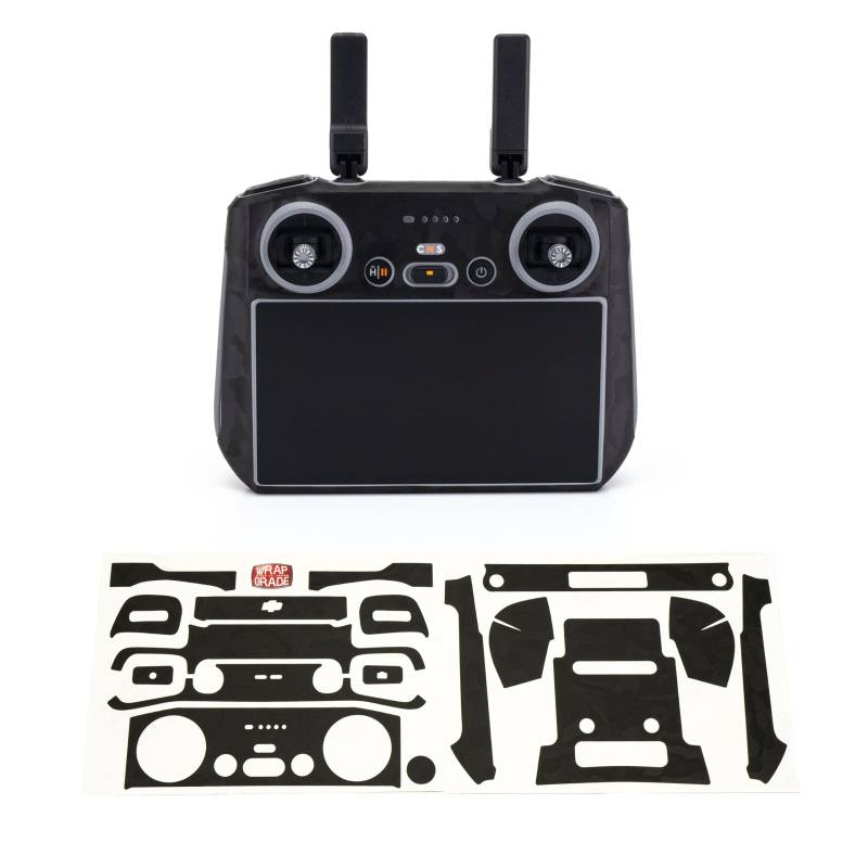 WRAPGRADE Skin Kompatibel mit DJI RC 2 (BLACK BUMPY CAMO) von WRAPGRADE