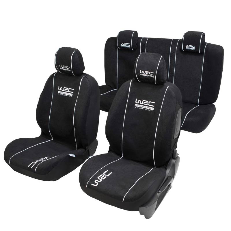 WRC 007338 4 tlg. Set Sitzbezug universal Airbag-kompatibel, schwarz von WRC