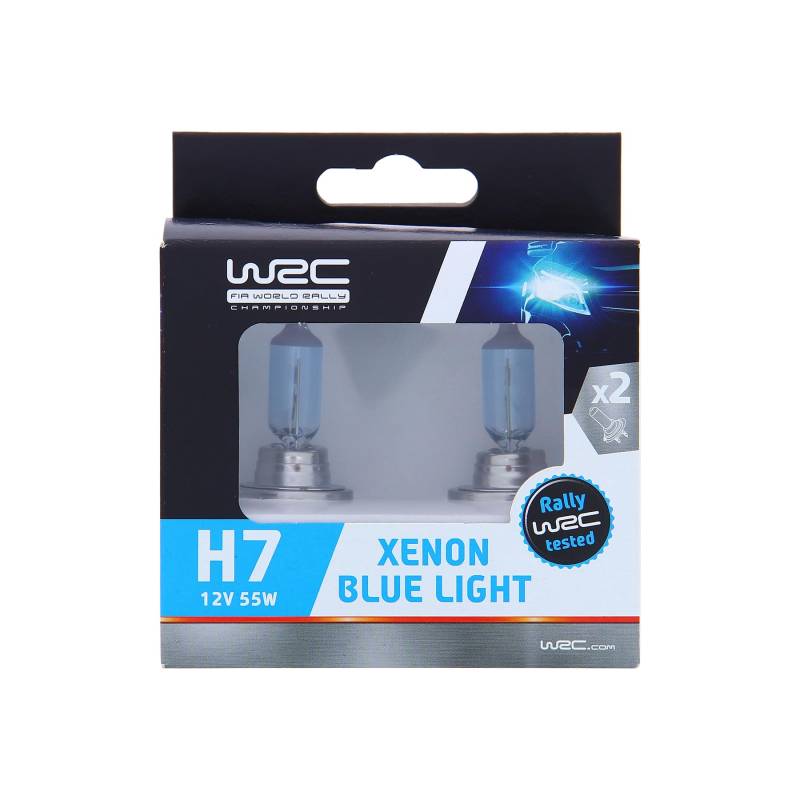 WRC 007553 2 Leuchtmittel Auto H7 55 W – Xenon-Blau – Fernlicht, Abblendlicht, Nebelscheinwerfer vorne, Leuchtmittel von WRC
