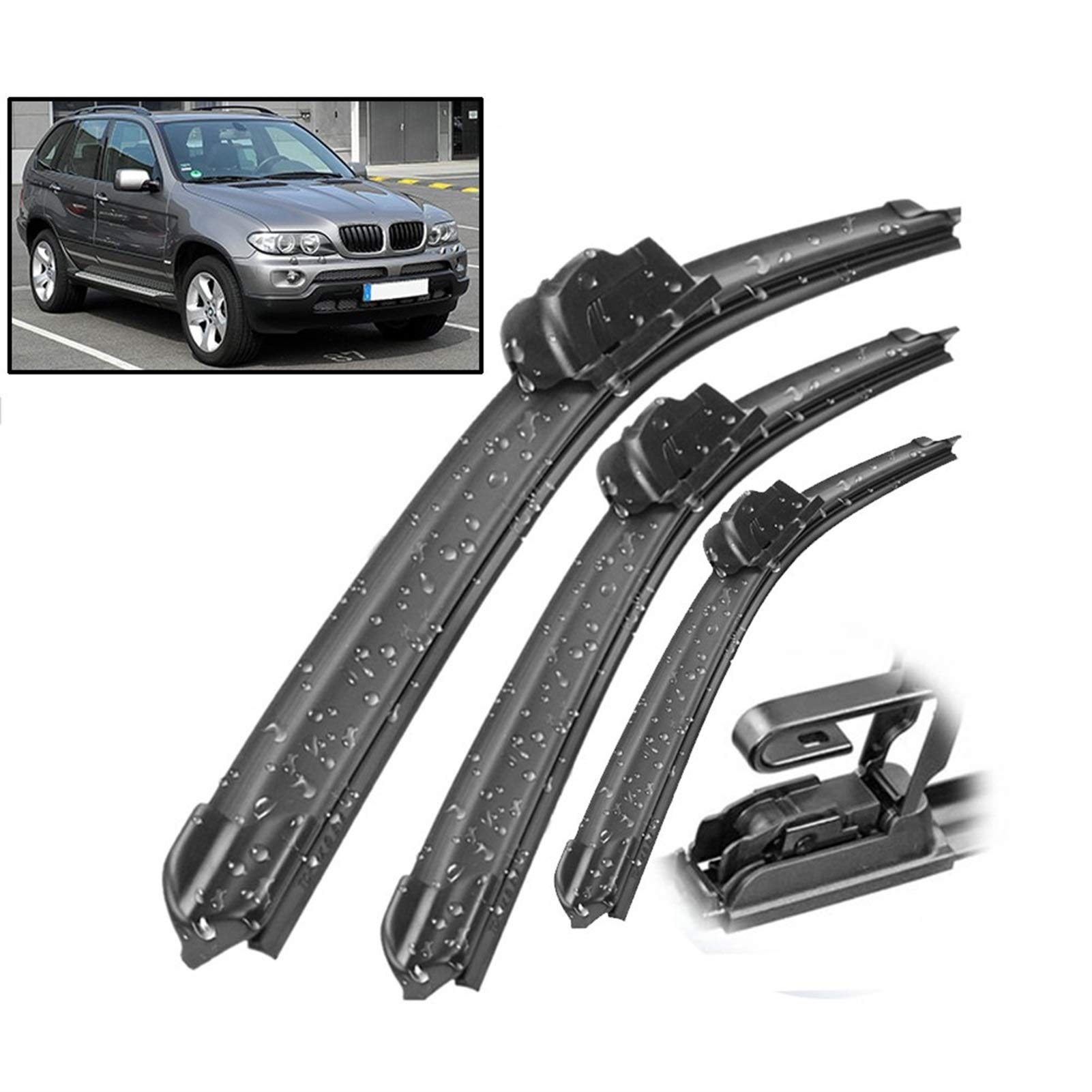WRDD Wischblatt Scheibenwischer Vorne Und Hinten Wischerblätter Set Kit Für BMW X5 E53 2000 Bis 2006 Windschutzscheibe Windschutzscheibe 24 „22“ 18" Scheibenwischer WRDD Wischblatt Scheibenwischer Vorne Und Hinten Wischerblätter Set Kit Für BMW X5 E53 2000 Bis 2006 Windschutzscheibe Windschutzscheibe 24 „22“ 18" Scheibenwischer von WRDD