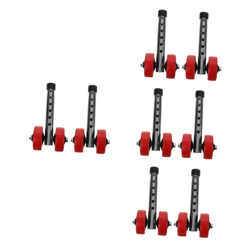 WRITWAA 4 Paare Räder Teile Rollstuhlräder Universal- Senior Walker-Zubehör rollatoren zubehör Ersatzräder für Gehhilfen Mehrzweck-Universallaufräder austauschbares Rad Rostfreier Stahl von WRITWAA
