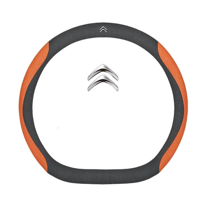 Auto Leder Lenkrad Abdeckung für Citroen DS5 2011-2025,rutschfeste Schweiß Gute Atmungsaktive 37-38cm,D Type-F von WSADRFXS