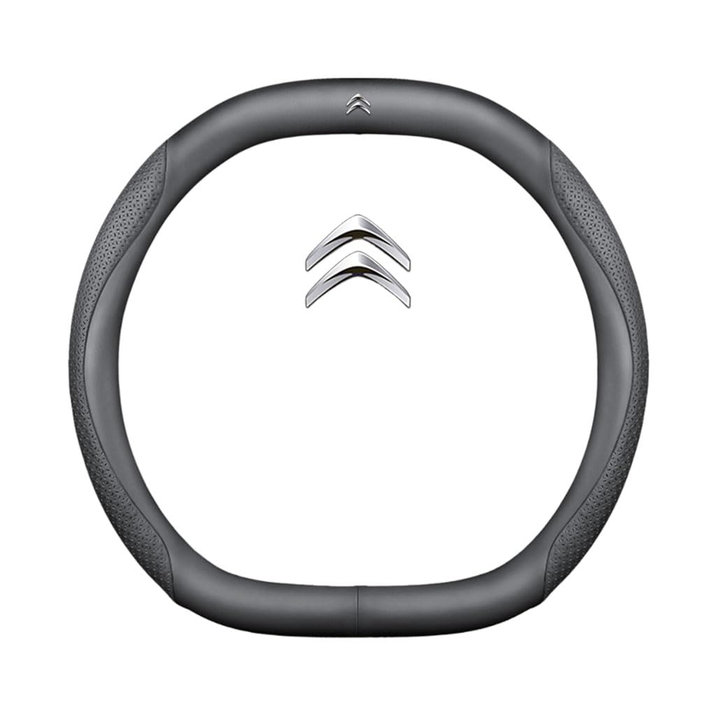Auto Leder Lenkrad Abdeckung für Citroen DS5 2011-2025,rutschfeste Schweiß Gute Atmungsaktive 37-38cm,D Type-I Auto Leder Lenkrad Abdeckung für Citroen DS5 2011-2025,rutschfeste Schweiß Gute Atmungsaktive 37-38cm,D Type-I von WSADRFXS