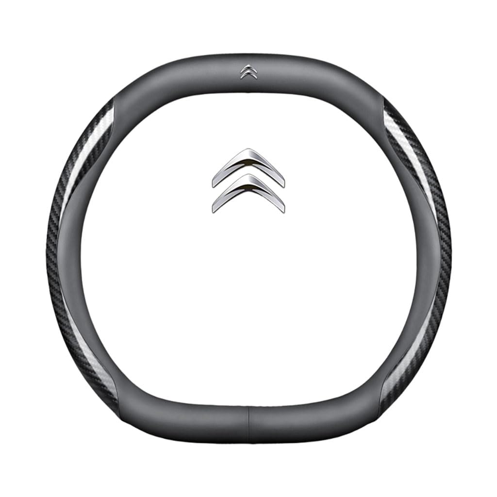 Auto Leder Lenkrad Abdeckung für Citroen DS5 2011-2025,rutschfeste Schweiß Gute Atmungsaktive 37-38cm,DD Type-C Auto Leder Lenkrad Abdeckung für Citroen DS5 2011-2025,rutschfeste Schweiß Gute Atmungsaktive 37-38cm,DD Type-C von WSADRFXS