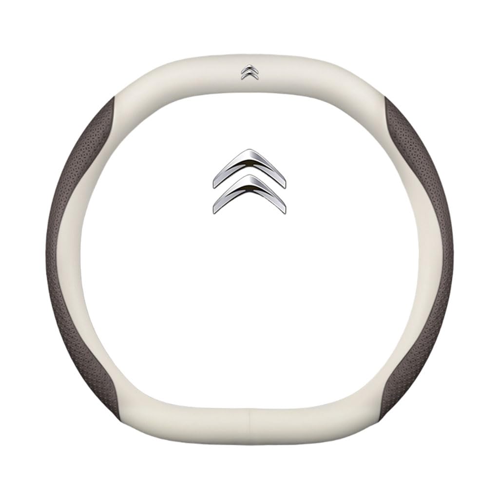 Auto Leder Lenkrad Abdeckung für Citroen DS5 2011-2025,rutschfeste Schweiß Gute Atmungsaktive 37-38cm,DD Type-D Auto Leder Lenkrad Abdeckung für Citroen DS5 2011-2025,rutschfeste Schweiß Gute Atmungsaktive 37-38cm,DD Type-D von WSADRFXS