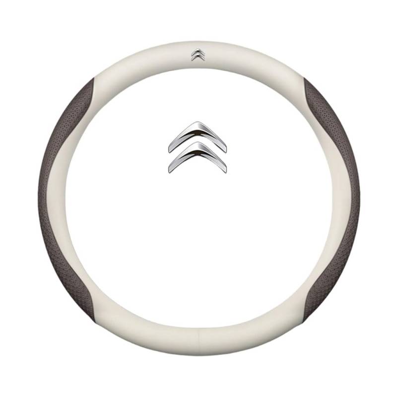 Auto Leder Lenkrad Abdeckung für Citroen DS5 2011-2025,rutschfeste Schweiß Gute Atmungsaktive 37-38cm,O Type-C von WSADRFXS
