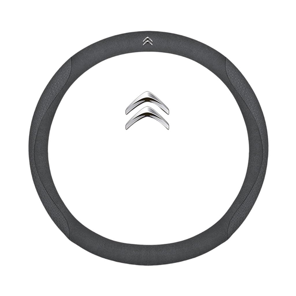 Auto Leder Lenkrad Abdeckung für Citroen DS5 2011-2025,rutschfeste Schweiß Gute Atmungsaktive 37-38cm,O Type-D Auto Leder Lenkrad Abdeckung für Citroen DS5 2011-2025,rutschfeste Schweiß Gute Atmungsaktive 37-38cm,O Type-D von WSADRFXS