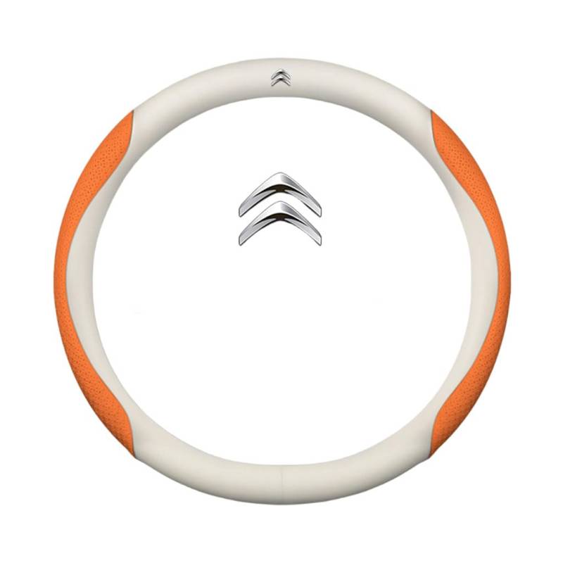 Auto Leder Lenkrad Abdeckung für Citroen DS5 2011-2025,rutschfeste Schweiß Gute Atmungsaktive 37-38cm,O Type-E von WSADRFXS