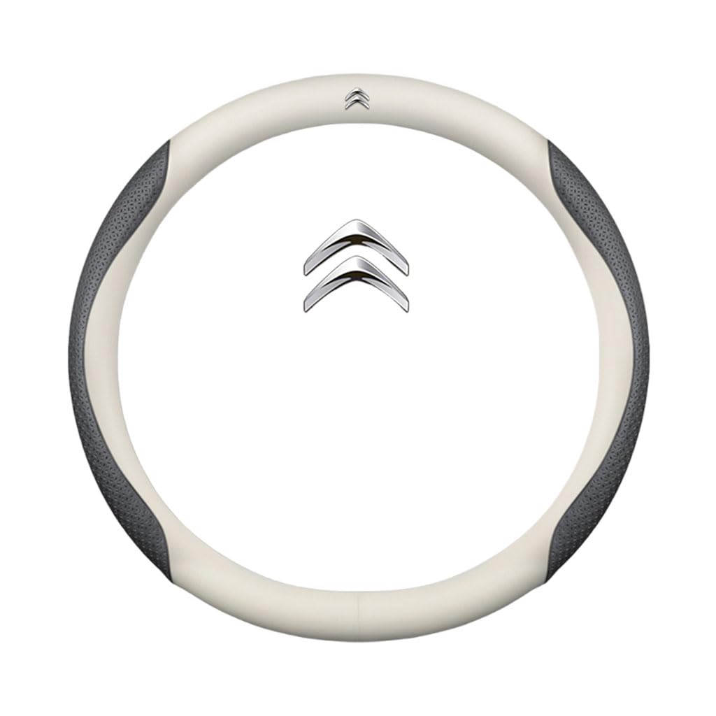 Auto Leder Lenkrad Abdeckung für Citroen DS5 2011-2025,rutschfeste Schweiß Gute Atmungsaktive 37-38cm,O Type-L Auto Leder Lenkrad Abdeckung für Citroen DS5 2011-2025,rutschfeste Schweiß Gute Atmungsaktive 37-38cm,O Type-L von WSADRFXS
