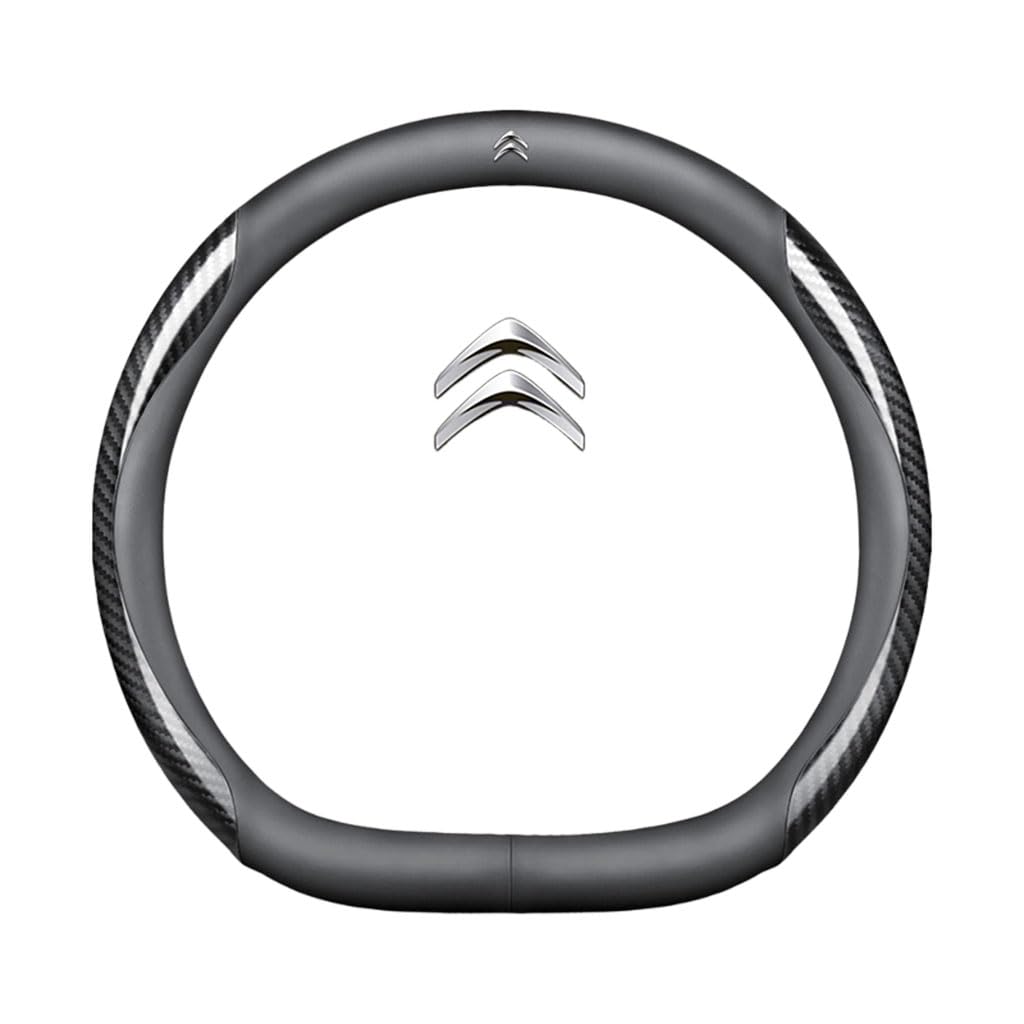 Auto Leder Lenkrad Abdeckung für Citroen Ds7 2018-2025,rutschfeste Schweiß Gute Atmungsaktive 37-38cm,D Type-D Auto Leder Lenkrad Abdeckung für Citroen Ds7 2018-2025,rutschfeste Schweiß Gute Atmungsaktive 37-38cm,D Type-D von WSADRFXS