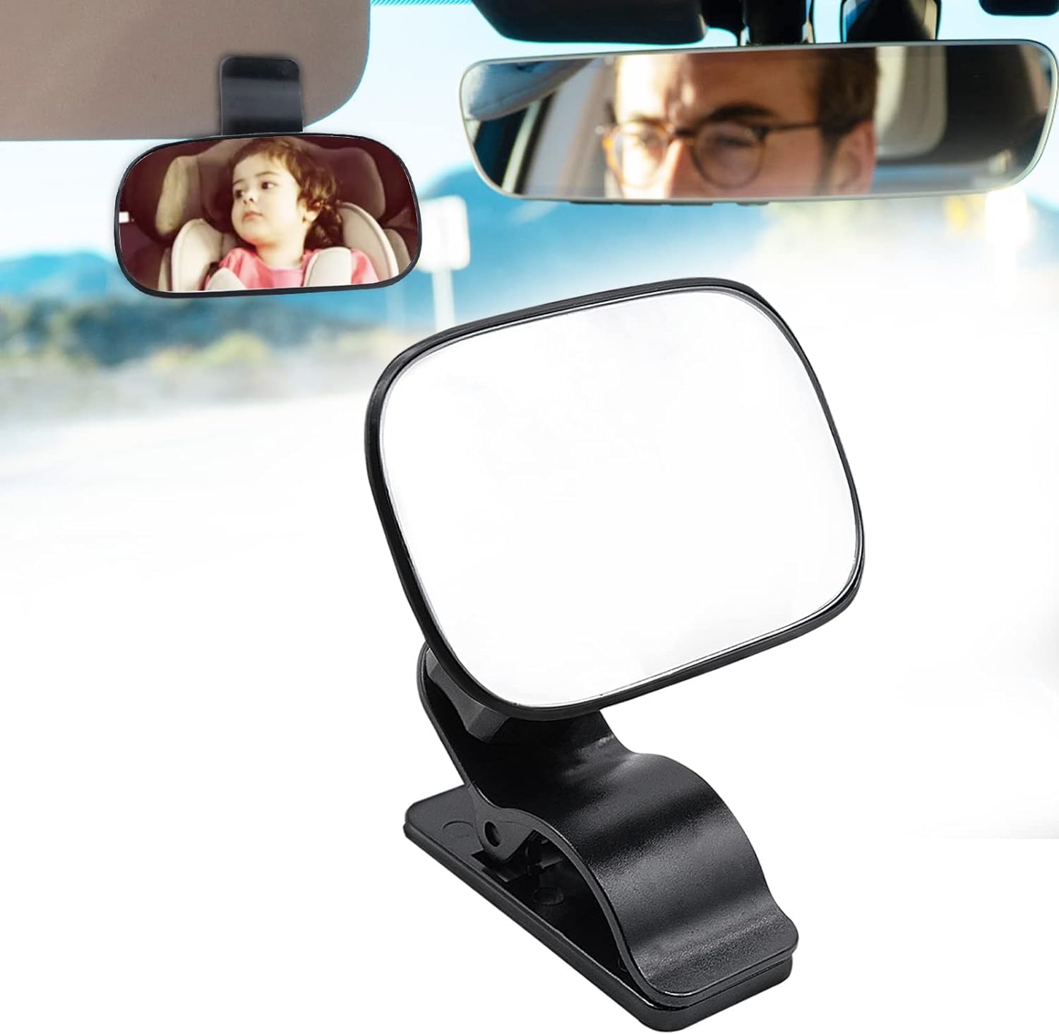 Rücksitzspiegel für Babys, 360° Schwenkbar Bruchsicheres Autositz Rückspiegel mit Rahmenclip, Rücksitzspiegel Baby Kinder Rückspiegel für Kinderschale, Babyschale Rücksitzspiegel für Babys, 360° Schwenkbar Bruchsicheres Autositz Rückspiegel mit Rahmenclip, Rücksitzspiegel Baby Kinder Rückspiegel für Kinderschale, Babyschale von WSAMJIN