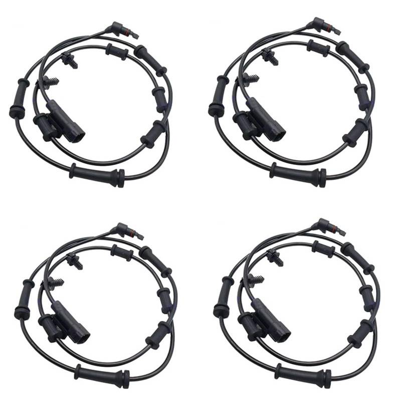 WSBOJXTH Kompatibel Mit Dodge Für Nitro 2007 2008 2009 2010 2011 2012 Vorne Hinten ABS Raddrehzahlsensor 52125003AB 68003281AA 2/4 STÜCKE ABS-Sensor(4X (2F 2R)) von WSBOJXTH