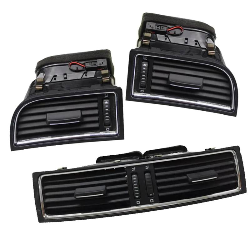 WSBOJXTH Kompatibel Mit Skoda Für Superb II 3T 2008–2015, Innenraumklimaanlage, Entlüftungsgitter, Auslassblende, Kühlergrill-Kits 3T0820951 3T0819701 3T0819702 Klimaanlage Lüftungsdüse von WSBOJXTH