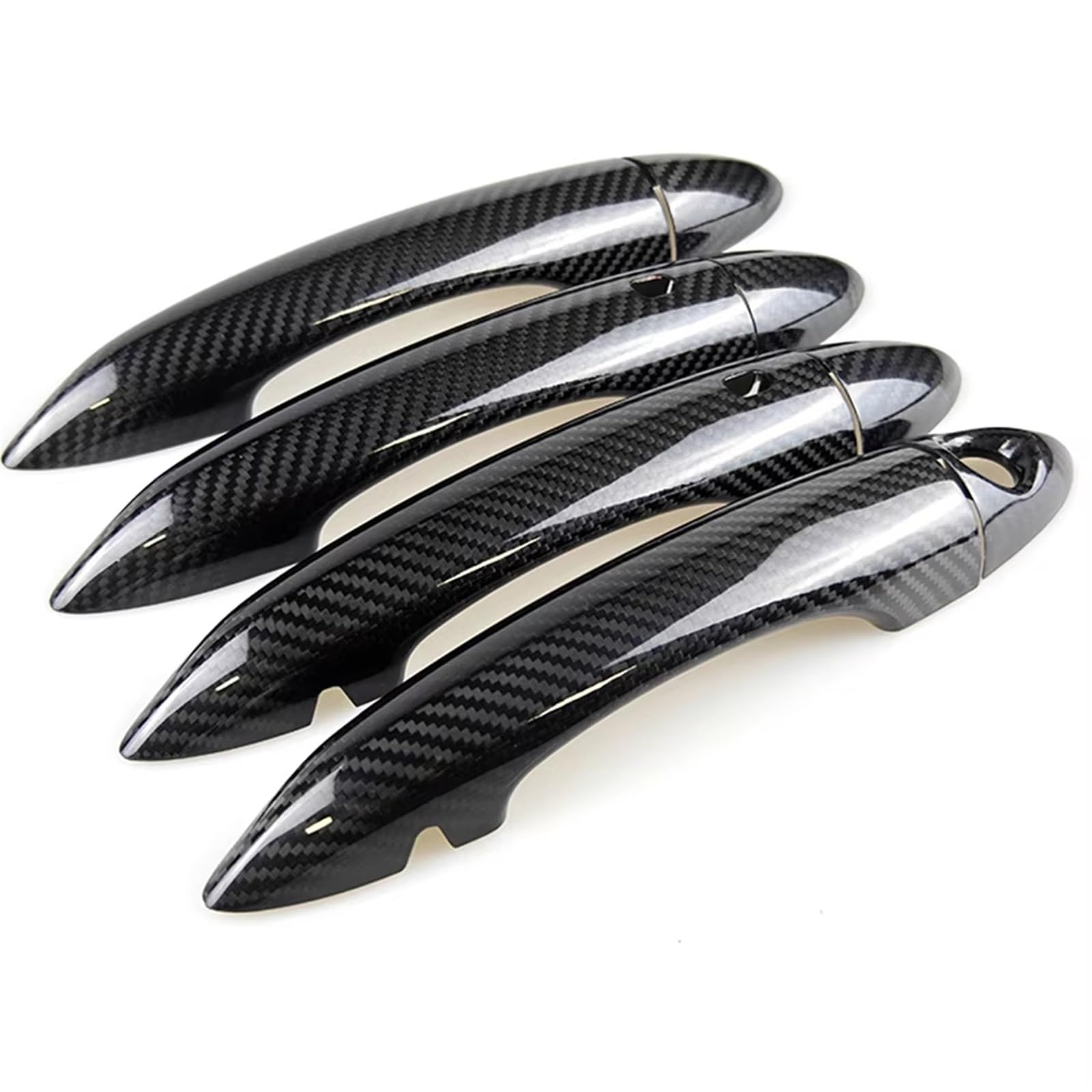 WSBOJXTH Türgriffabdeckung Kompatibel Mit Alfa Für Romeo Für Giulia Für Stelvio Für Tonale. Türgriffverkleidungen Aus Glänzendem Und Mattem Kohlefasermaterial(Glossy Carbon) von WSBOJXTH