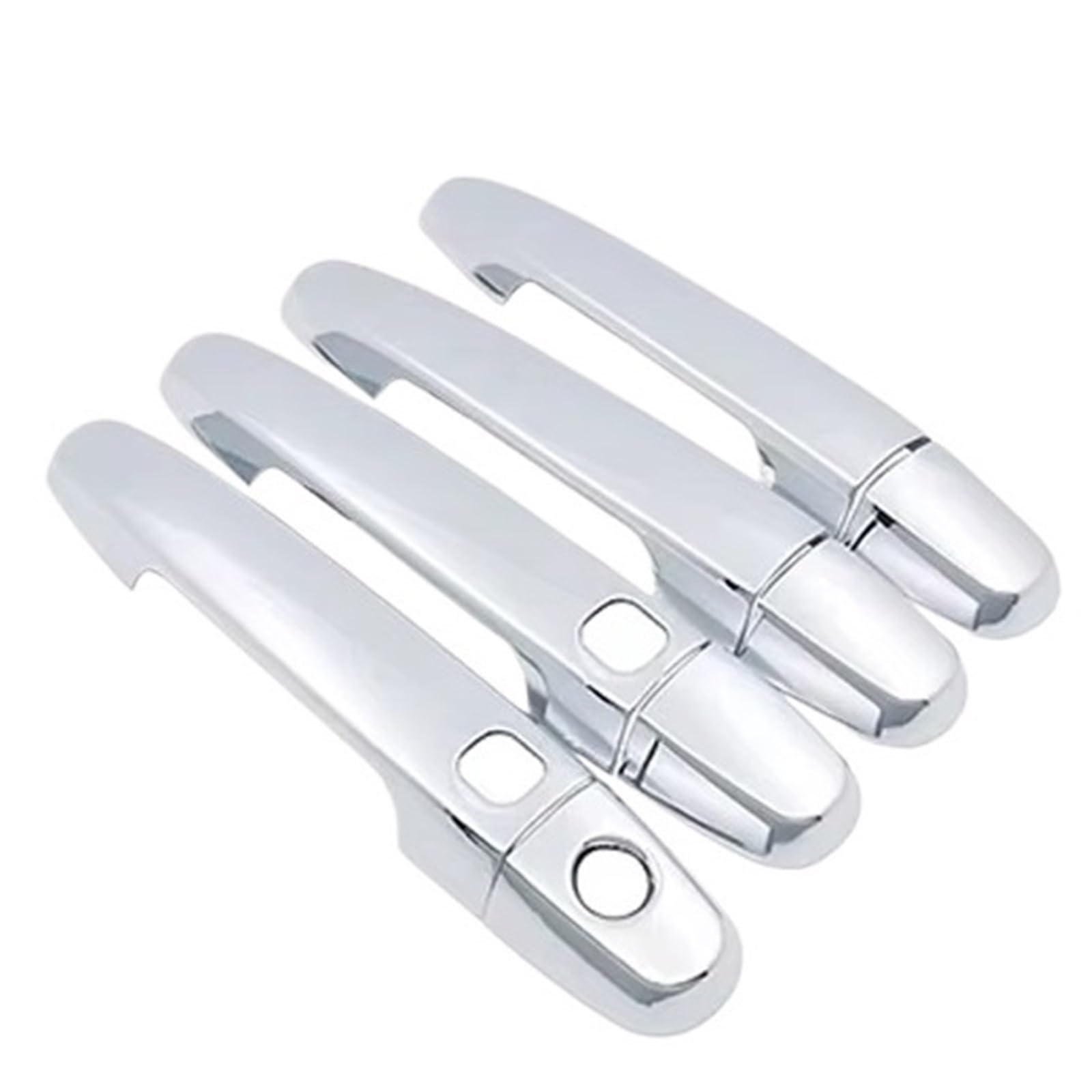 WSBOJXTH Türgriffabdeckung Kompatibel Mit Citroen C1 MK2 AB40 2014-2022 Auto-ABS-Kohlefaser-Griff Oder Chrom-Türgriffabdeckung Zierset Autozubehör(A 2 Smart Button) von WSBOJXTH