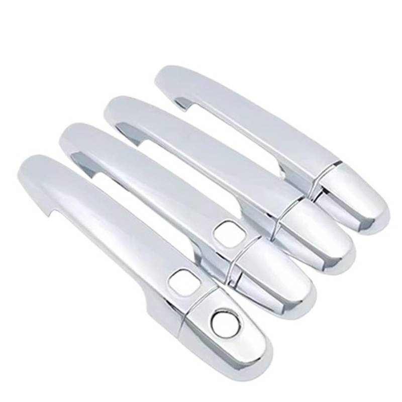 WSBOJXTH Türgriffabdeckung Kompatibel Mit Citroen C1 MK2 AB40 2014-2022 Auto-ABS-Kohlefaser-Griff Oder Chrom-Türgriffabdeckung Zierset Autozubehör(A 2 Smart Button) von WSBOJXTH