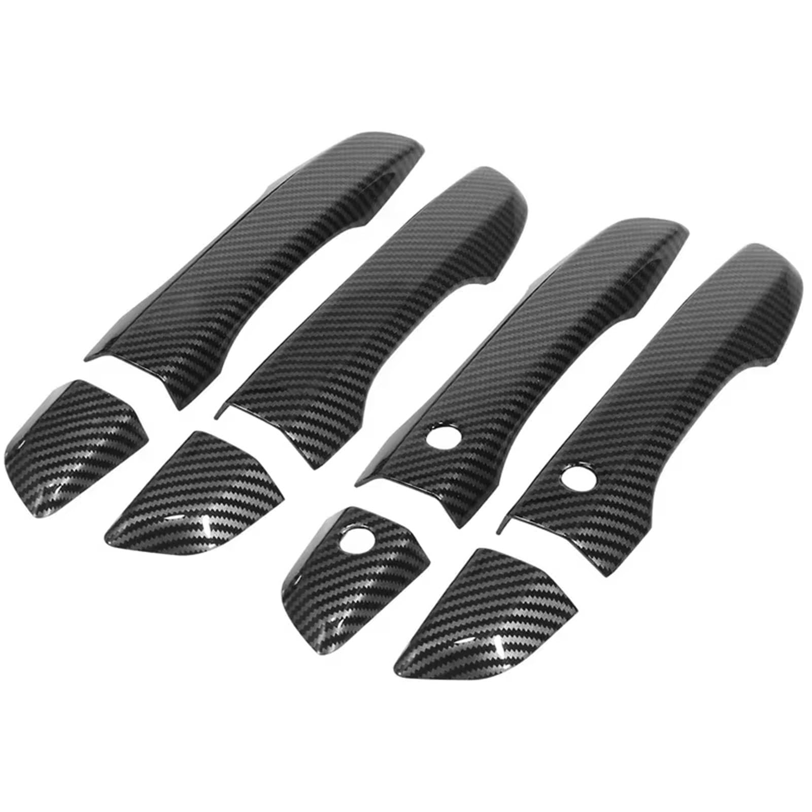 WSBOJXTH Türgriffabdeckung Kompatibel Mit Civic 10. Generation 2016–2021, Schwarze Außentürgriff-Zierleiste Im Karbonfaser-Stil Mit Schlüssellosem Einstiegsdekor(Color 4 Three Holes) von WSBOJXTH