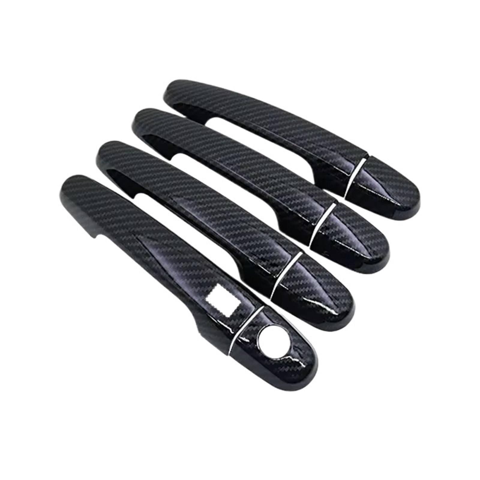 WSBOJXTH Türgriffabdeckung Kompatibel Mit Daihatsu Für Boon 2004-2015, Auto-ABS-Kohlefaser-Griff Oder Chrom-Türgriffabdeckung, Verkleidungssatz, Autozubehör(B 1 Smart Button) von WSBOJXTH