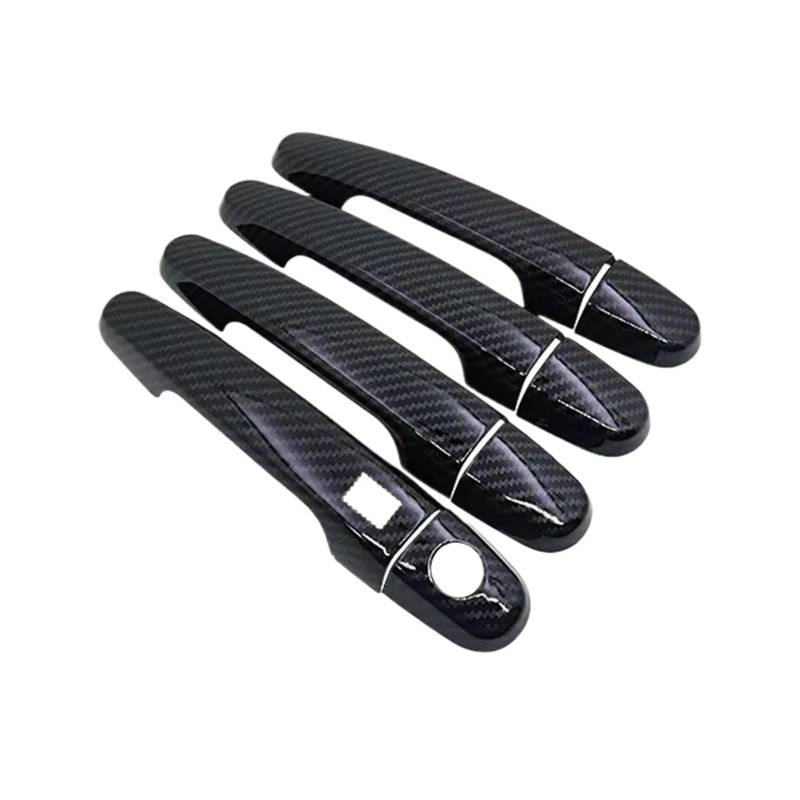 WSBOJXTH Türgriffabdeckung Kompatibel Mit Daihatsu Für Boon 2004-2015, Auto-ABS-Kohlefaser-Griff Oder Chrom-Türgriffabdeckung, Verkleidungssatz, Autozubehör(B 1 Smart Button) von WSBOJXTH