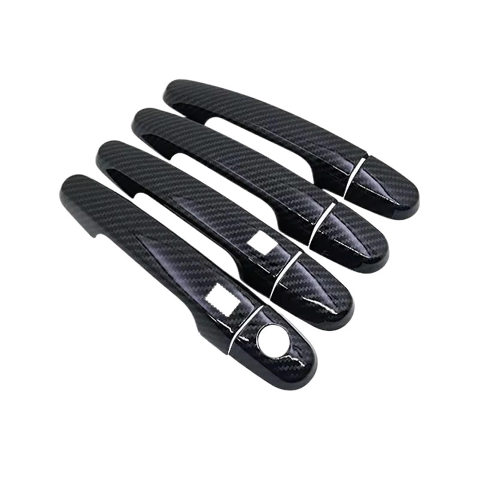 WSBOJXTH Türgriffabdeckung Kompatibel Mit Daihatsu Für Boon 2004-2015, Auto-ABS-Kohlefaser-Griff Oder Chrom-Türgriffabdeckung, Verkleidungssatz, Autozubehör(B 2 Smart Button) von WSBOJXTH