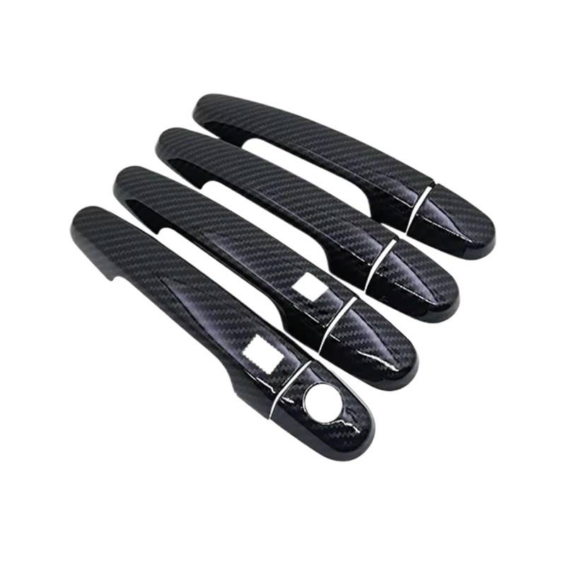 WSBOJXTH Türgriffabdeckung Kompatibel Mit Daihatsu Für Boon 2004-2015, Auto-ABS-Kohlefaser-Griff Oder Chrom-Türgriffabdeckung, Verkleidungssatz, Autozubehör(B 2 Smart Button) von WSBOJXTH