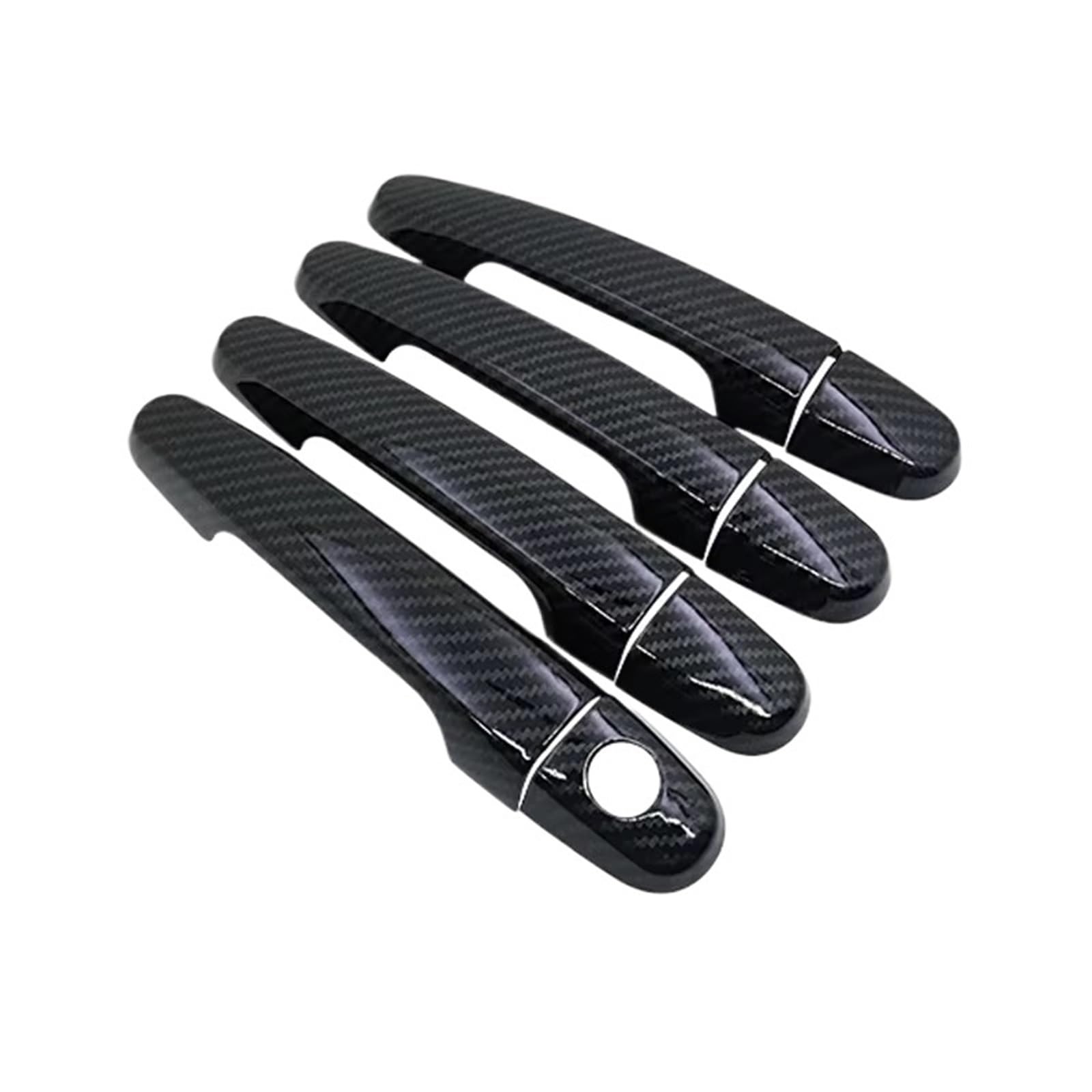 WSBOJXTH Türgriffabdeckung Kompatibel Mit Daihatsu Für Boon 2004-2015, Auto-ABS-Kohlefaser-Griff Oder Chrom-Türgriffabdeckung, Verkleidungssatz, Autozubehör(B Handle 1 Keyhole) von WSBOJXTH