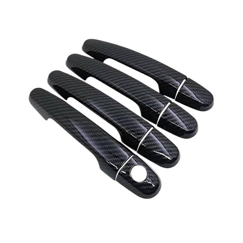 WSBOJXTH Türgriffabdeckung Kompatibel Mit Daihatsu Für Boon 2004-2015, Auto-ABS-Kohlefaser-Griff Oder Chrom-Türgriffabdeckung, Verkleidungssatz, Autozubehör(B Handle 1 Keyhole) von WSBOJXTH