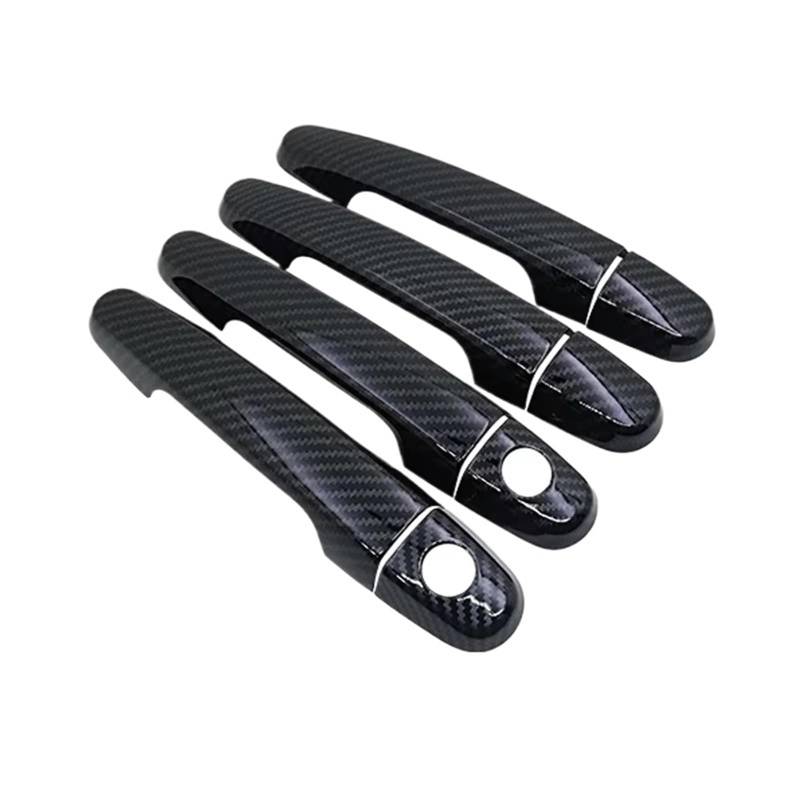 WSBOJXTH Türgriffabdeckung Kompatibel Mit Daihatsu Für Boon 2004-2015, Auto-ABS-Kohlefaser-Griff Oder Chrom-Türgriffabdeckung, Verkleidungssatz, Autozubehör(Handle 2 Keyhole) von WSBOJXTH