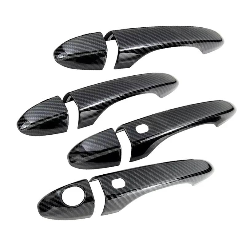 WSBOJXTH Türgriffabdeckung Kompatibel Mit Dodge Für Dart Sedan 2013 2014 2015 2016, 1 Satz Auto-Außentürgriffabdeckung, 3 Löcher, Schwarzes Carbonfaser-Stil, ABS von WSBOJXTH