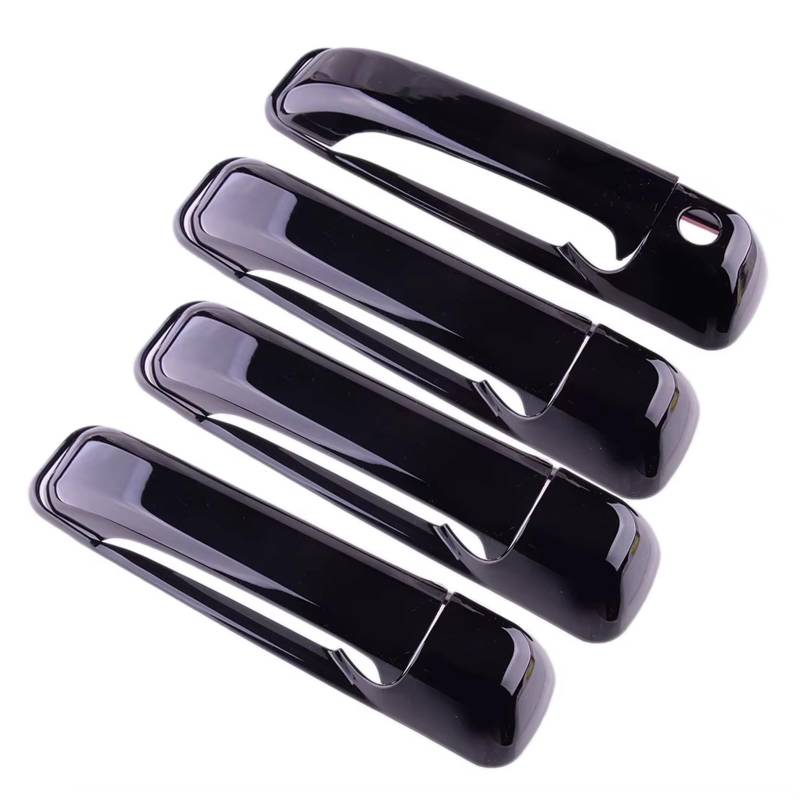 WSBOJXTH Türgriffabdeckung Kompatibel Mit Jeep Für Grand Für Cherokee 2005 2006 2007 2008 2009 2010, Verkleidungssatz Für Außentürgriffabdeckungen, Glänzend Schwarz von WSBOJXTH