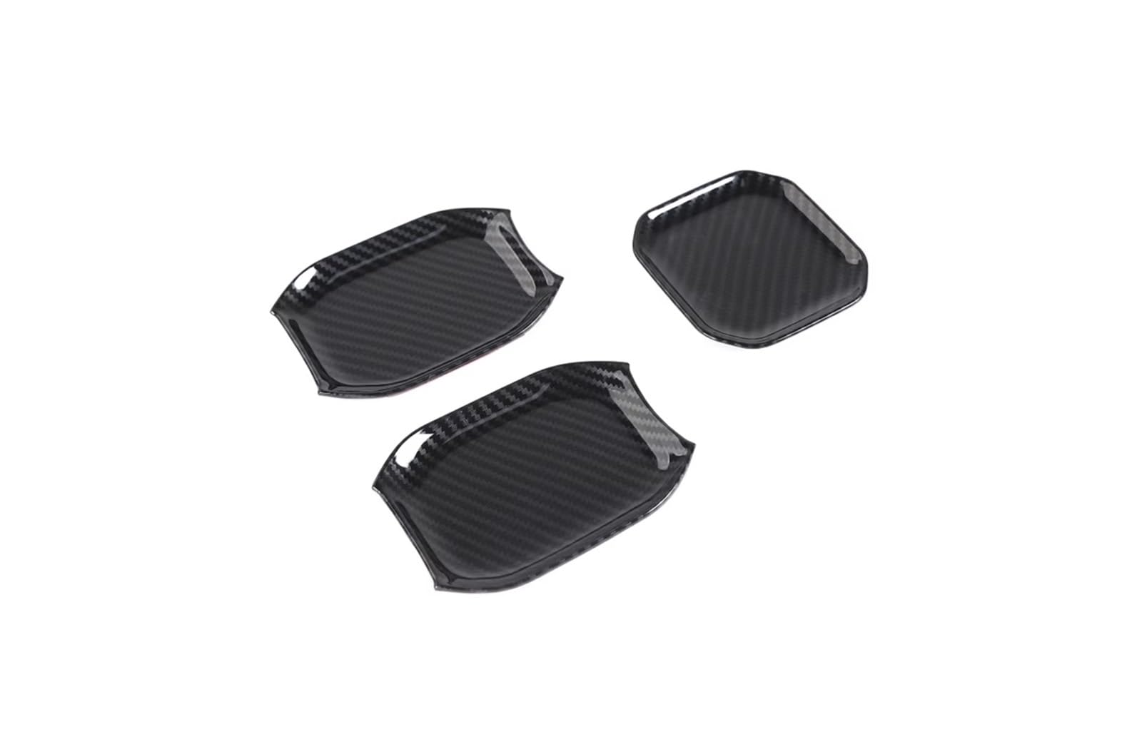 WSBOJXTH Türgriffabdeckung Kompatibel Mit Jeep Für Wrangler JL 4XE Für Gladiator JT 2018 2019 2020 2021 2022 2023, Carbon-Faser-Look, Außentürgriff-Schüsselabdeckung, 2/4-türig(2Door) von WSBOJXTH