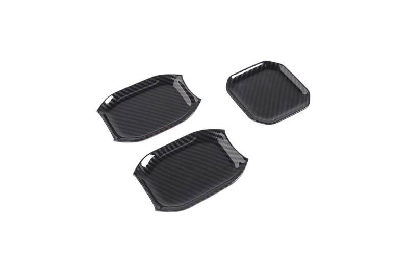 WSBOJXTH Türgriffabdeckung Kompatibel Mit Jeep Für Wrangler JL 4XE Für Gladiator JT 2018 2019 2020 2021 2022 2023, Carbon-Faser-Look, Außentürgriff-Schüsselabdeckung, 2/4-türig(2Door) von WSBOJXTH