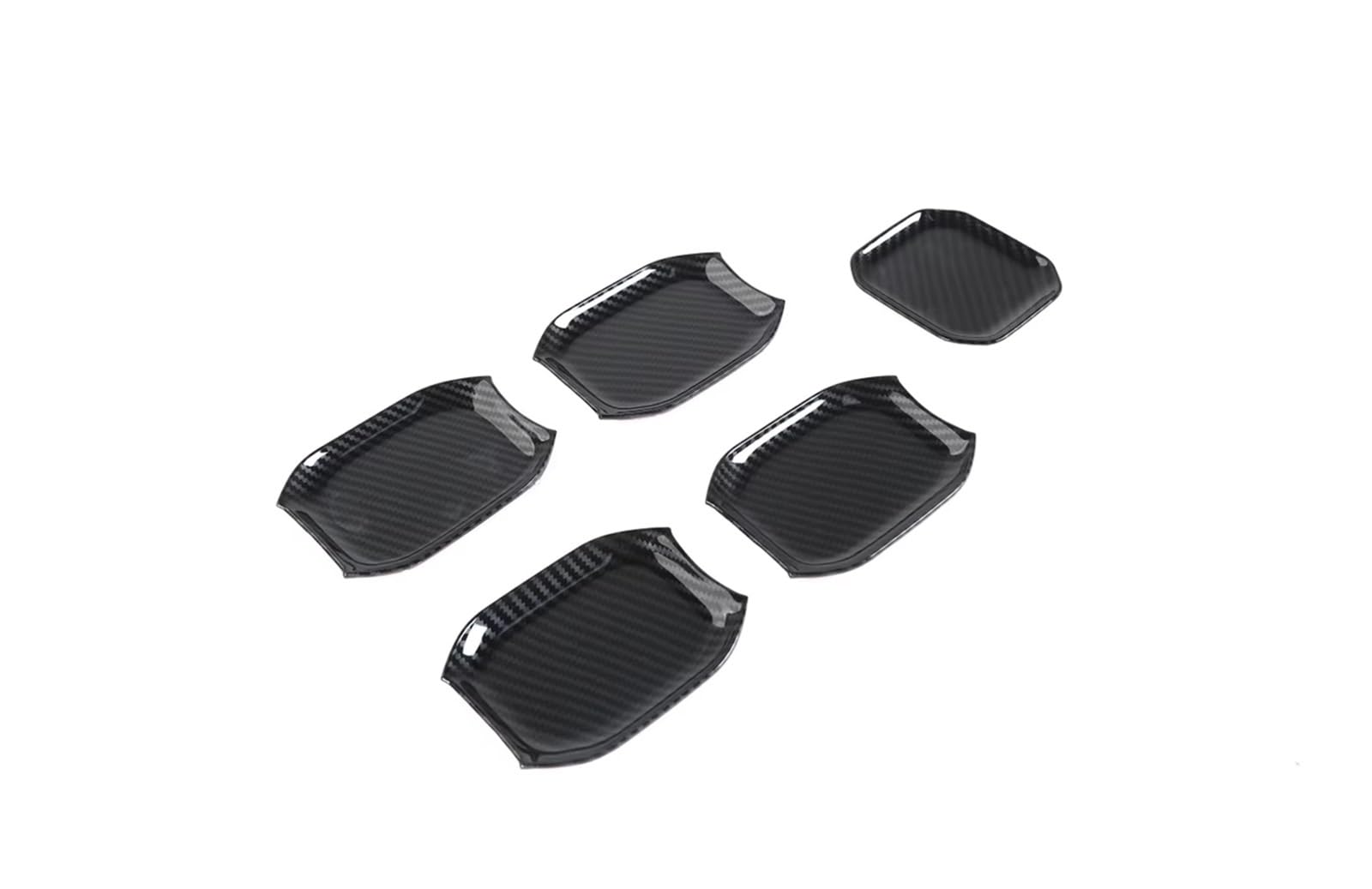 WSBOJXTH Türgriffabdeckung Kompatibel Mit Jeep Für Wrangler JL 4XE Für Gladiator JT 2018 2019 2020 2021 2022 2023, Carbon-Faser-Look, Außentürgriff-Schüsselabdeckung, 2/4-türig(4Door) von WSBOJXTH