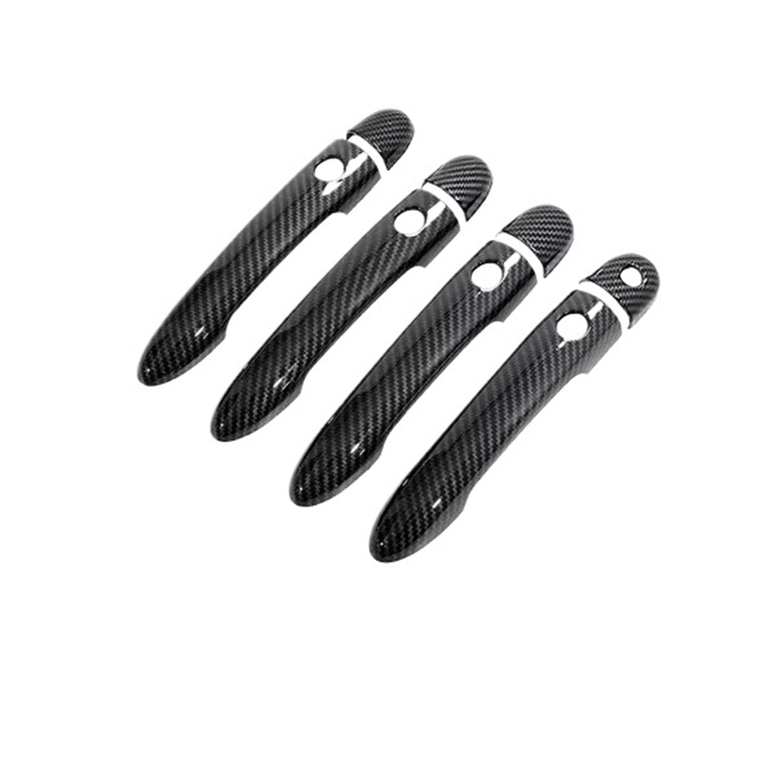 WSBOJXTH Türgriffabdeckung Kompatibel Mit Laguna III X91 2008-2015, Auto-ABS-Kohlefaser-Griffabdeckung Oder Chrom-Türgriffabdeckung, Zierset, Zubehör(A Handle 4 Buttons) von WSBOJXTH